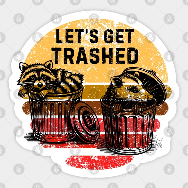 Raccoon Possum Trash Sticker by The WYLD Tribe